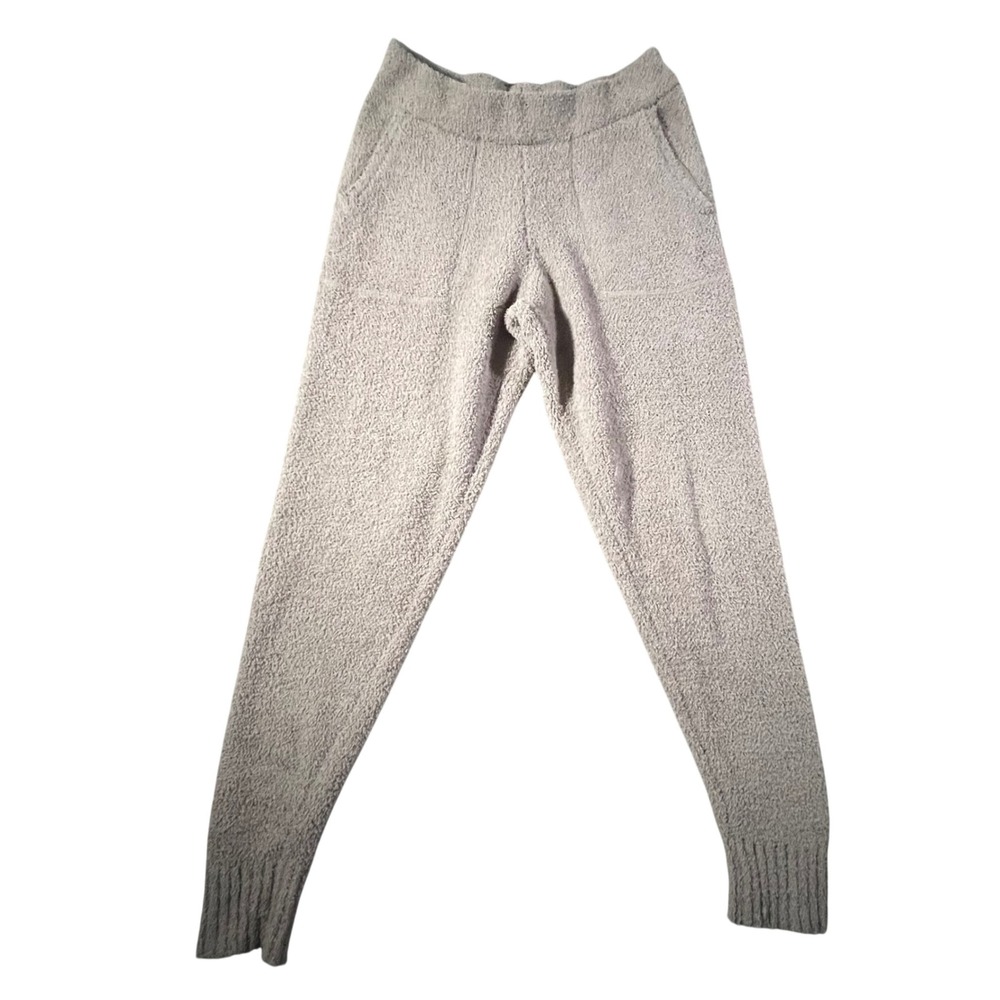 UGG Fleece Jogger Pants Women‎ Medium Beige Textured Knit Lounge Pockets